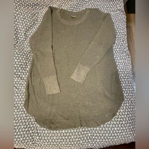 Natural Reflections Grey Crew Neck High-low sweater